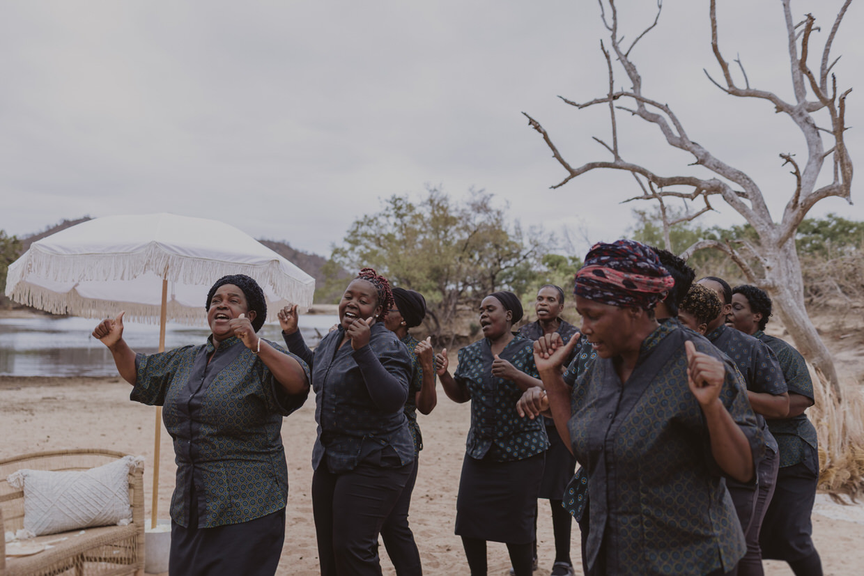 african choir singing at wedding ceremony