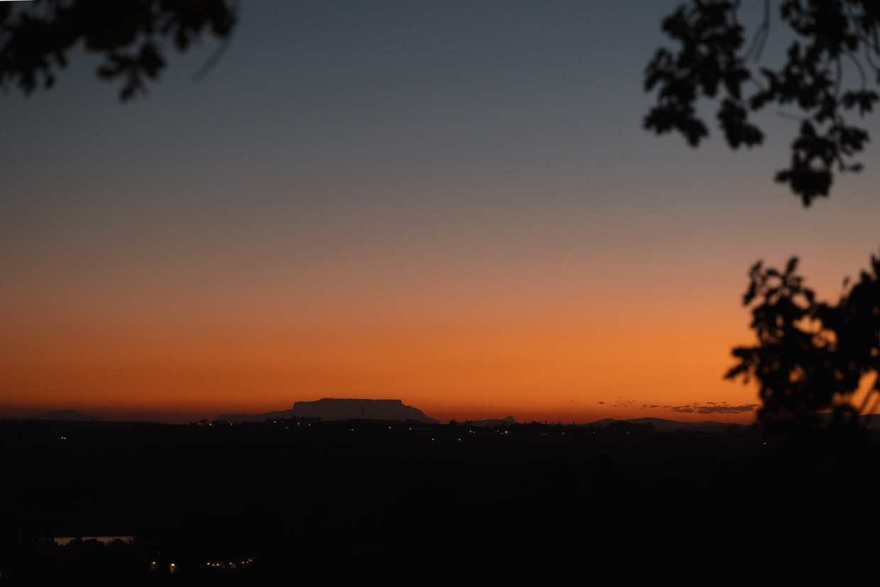 table mountain view from diamant estate